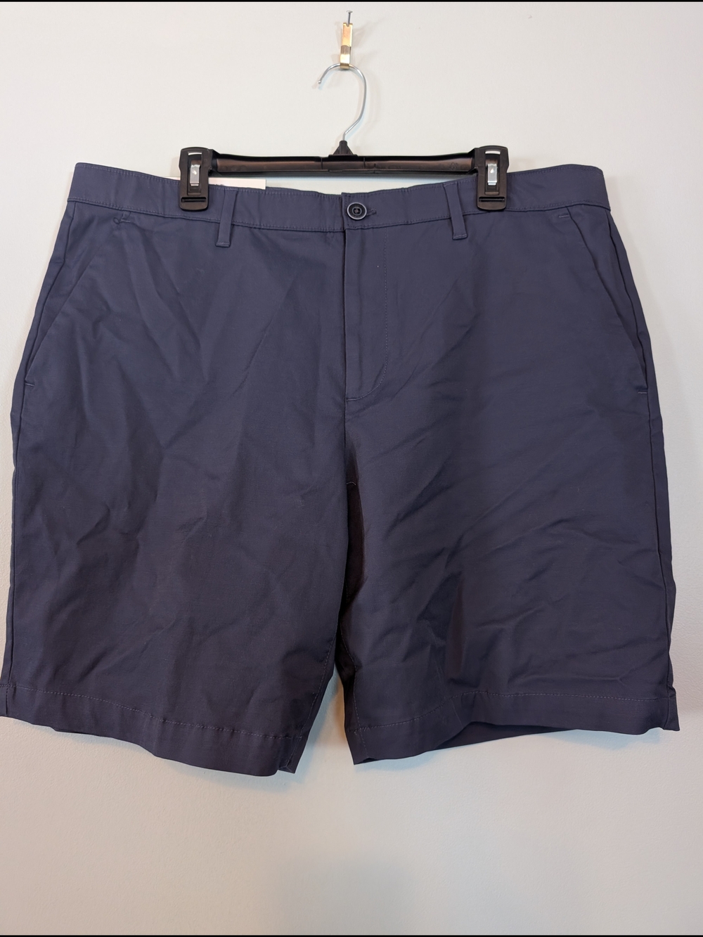English Laundry Charcoal Navy Flat-Front Men's Shorts
